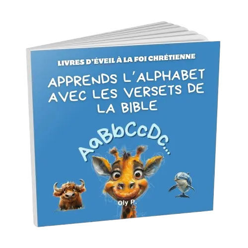 Livre chrétien pour enfants "apprends l'alphabet avec les versets de la Bible"